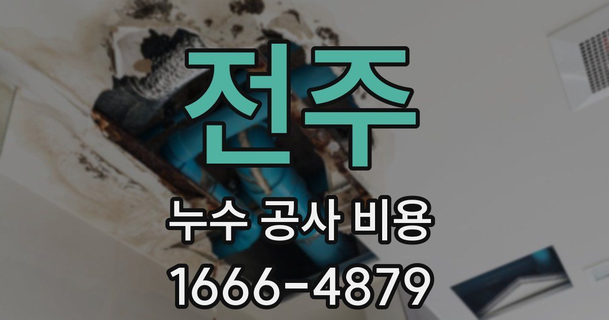 전주 누수 공사 비용