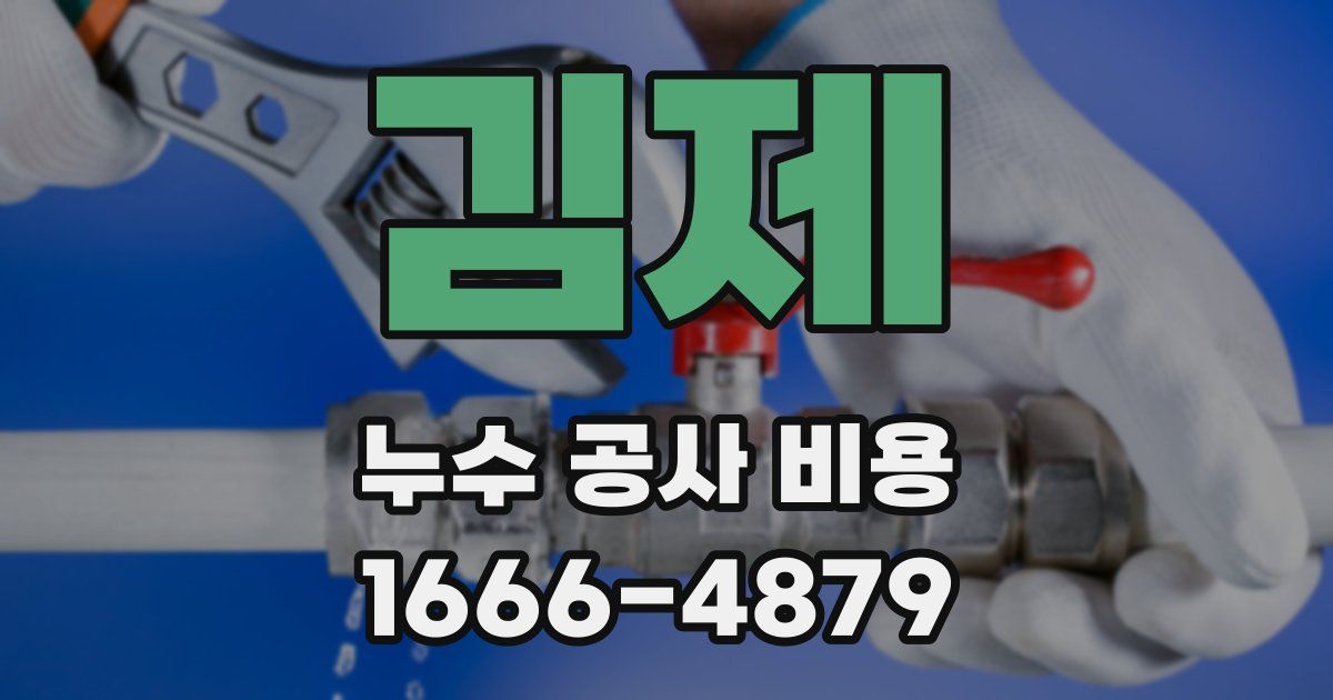 김제 누수 공사 비용