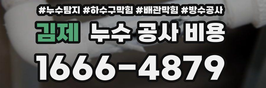 김제 누수 공사 비용