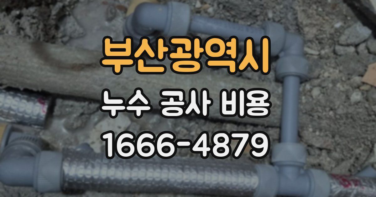 부산광역시 누수 공사 비용