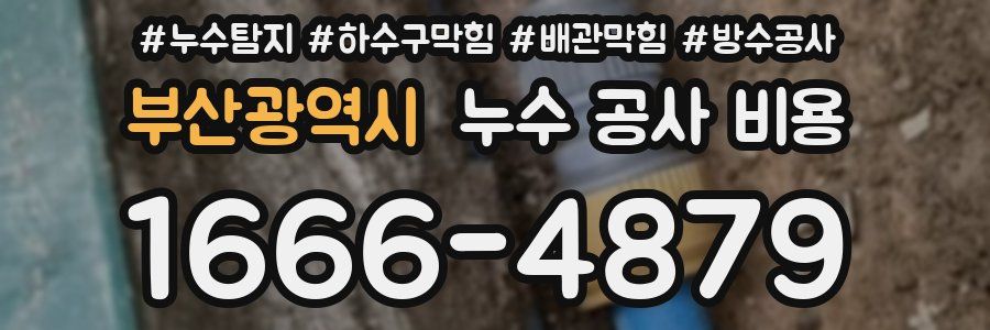 부산광역시 누수 공사 비용