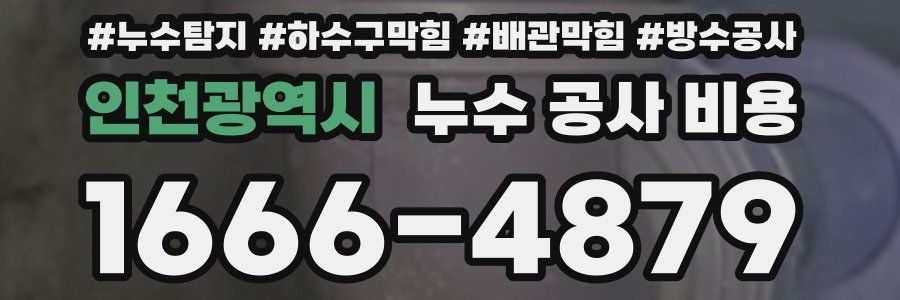 인천광역시 누수 공사 비용