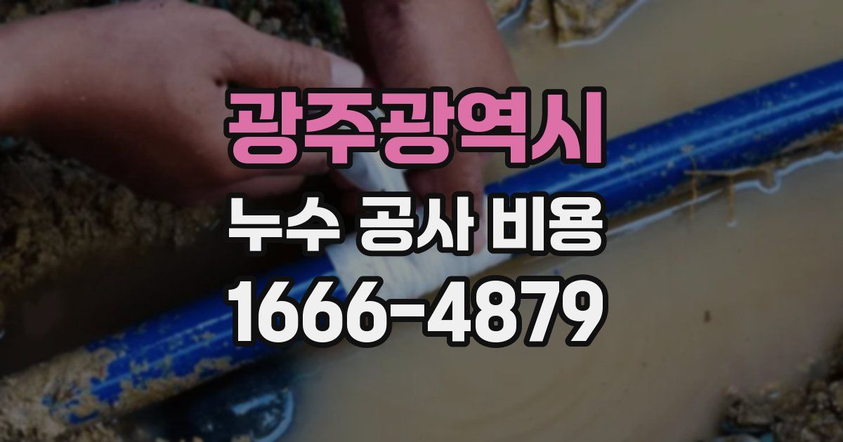 광주광역시 누수 공사 비용
