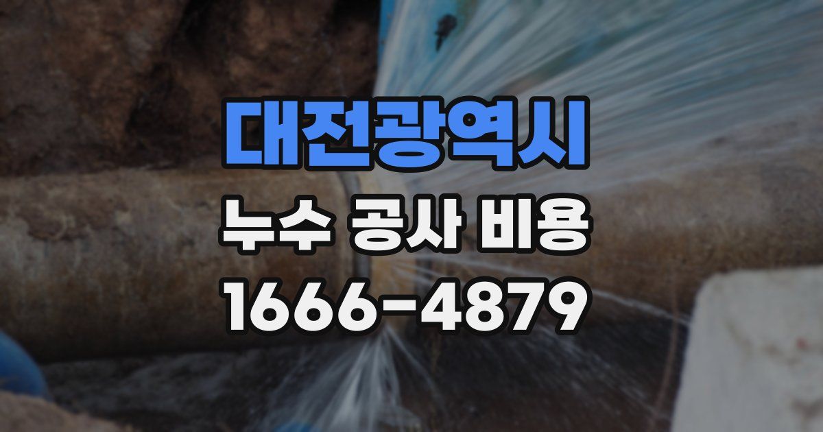 대전광역시 누수 공사 비용