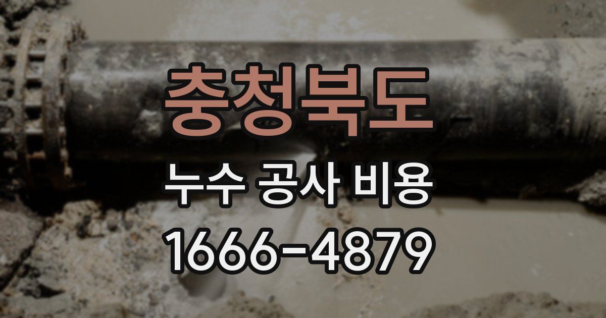 충청북도 누수 공사 비용