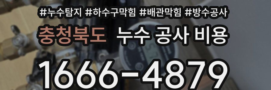 충청북도 누수 공사 비용