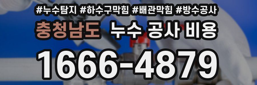충청남도 누수 공사 비용