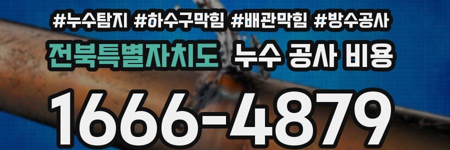 전북특별자치도 누수 공사 비용
