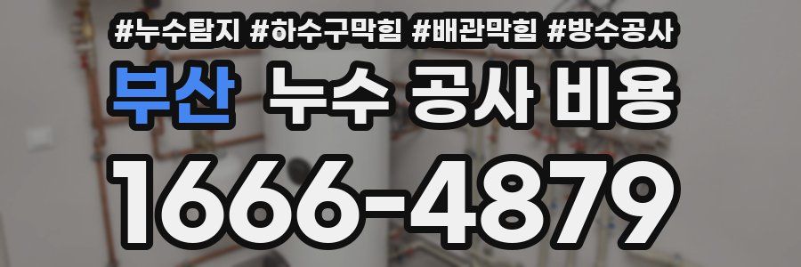 부산 누수 공사 비용