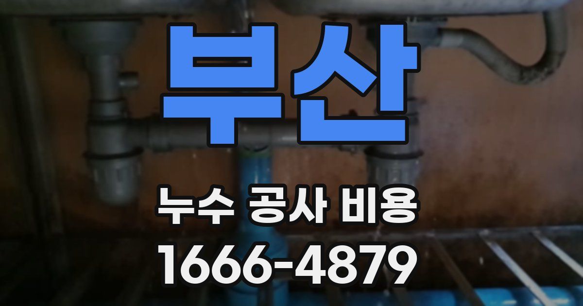 부산 누수 공사 비용