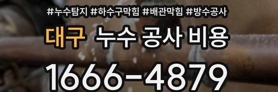 대구 누수 공사 비용
