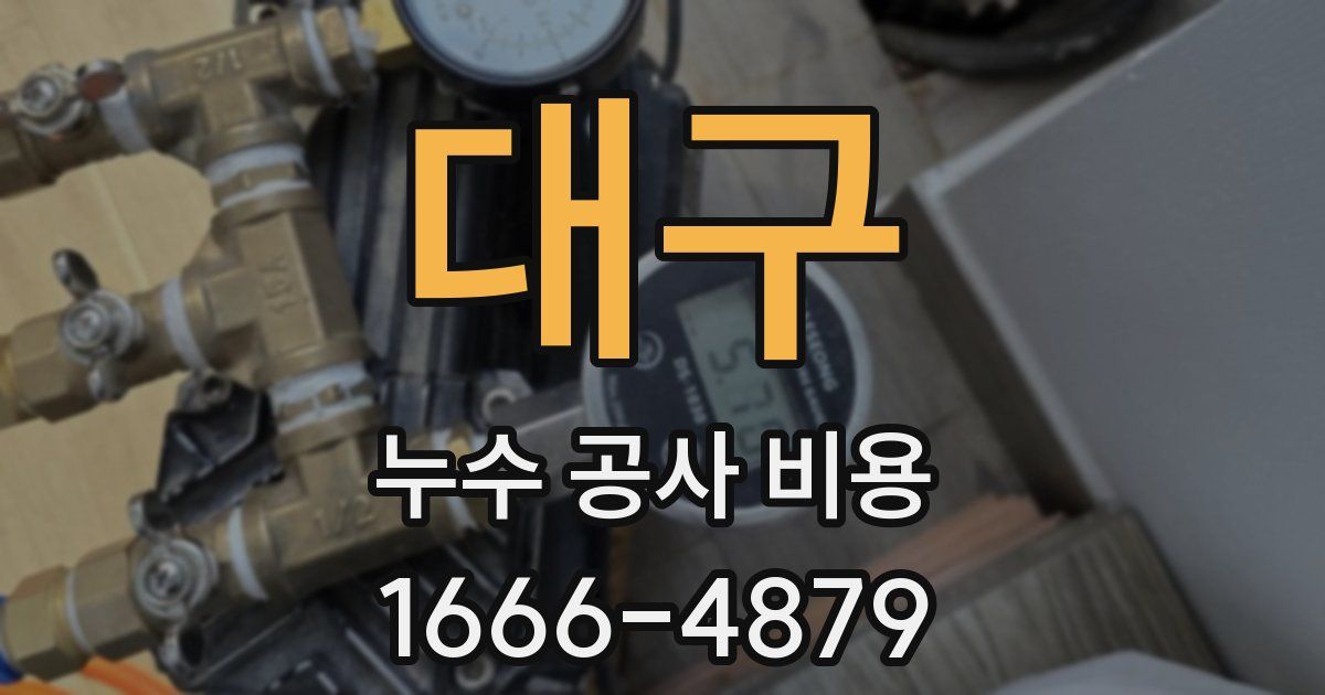 대구 누수 공사 비용