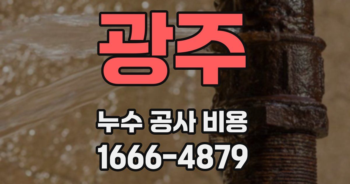 광주 누수 공사 비용