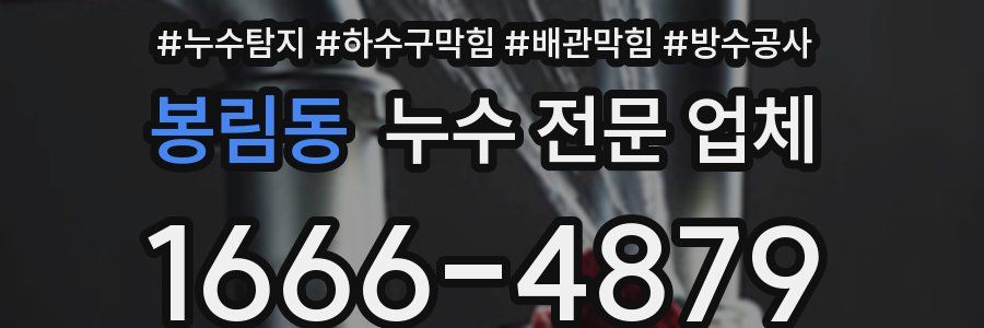 봉림동 누수 전문 업체