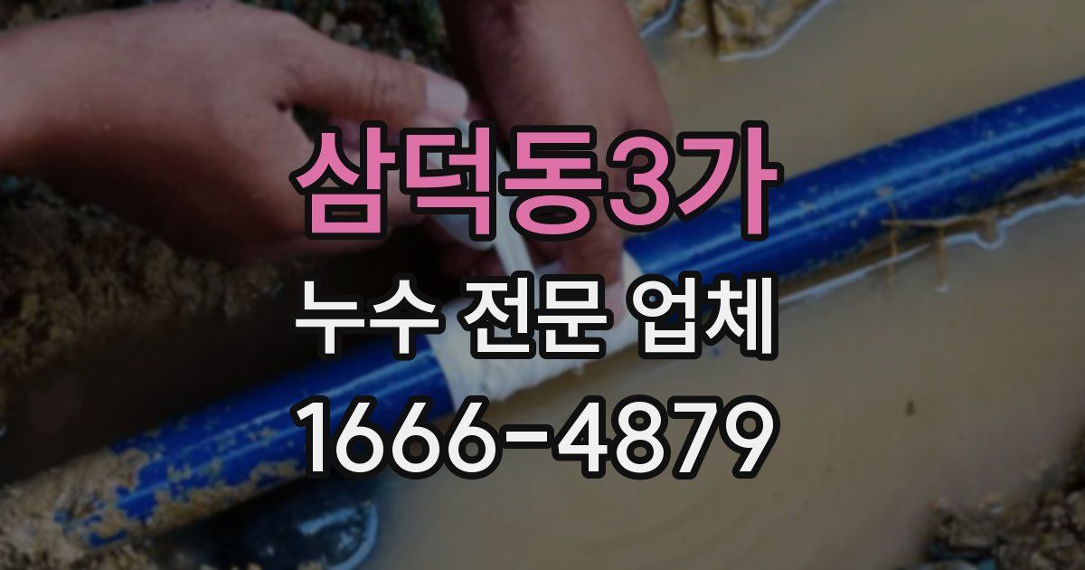 삼덕동3가 누수 전문 업체