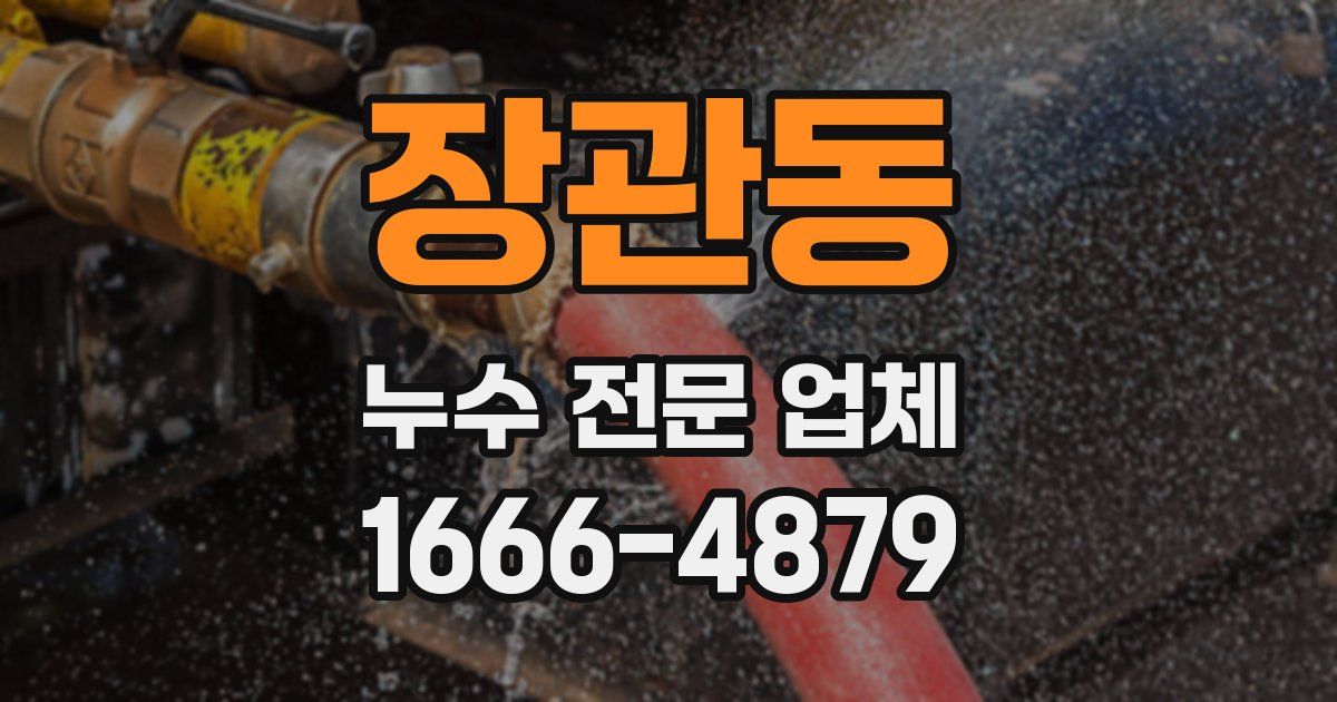장관동 누수 전문 업체