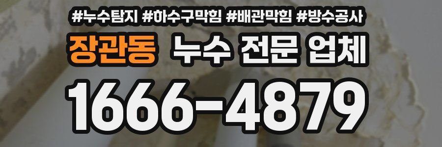 장관동 누수 전문 업체