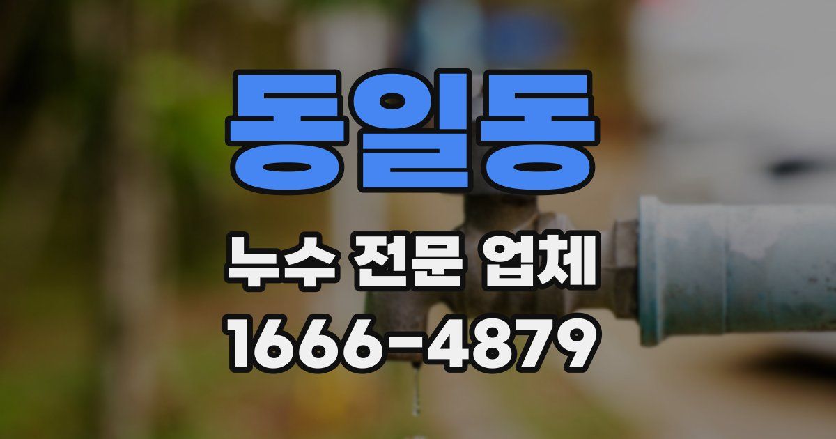 동일동 누수 전문 업체