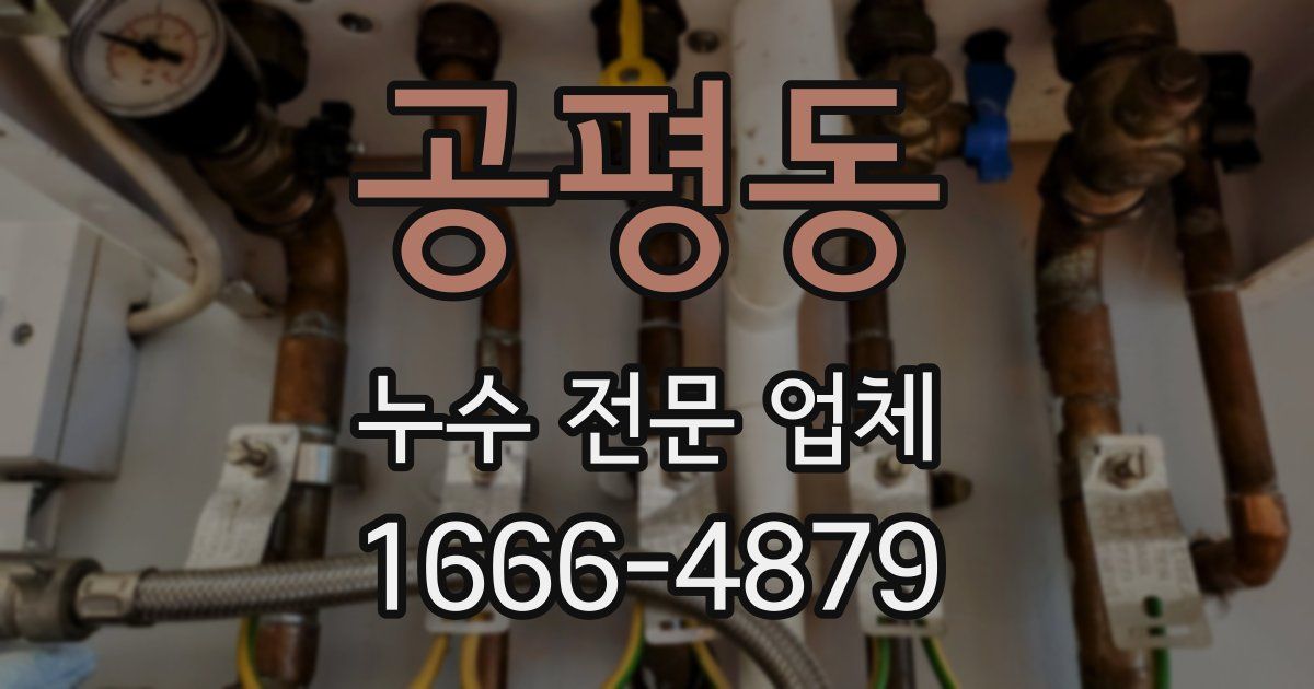 공평동 누수 전문 업체