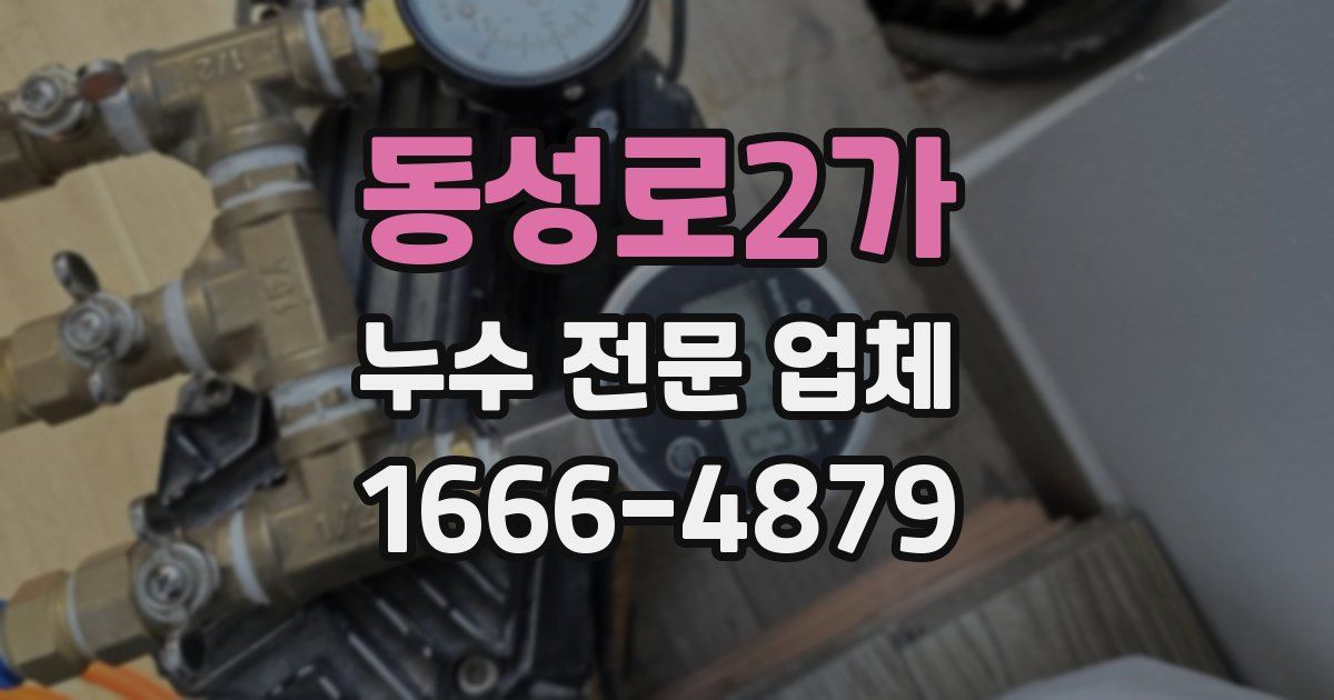 동성로2가 누수 전문 업체