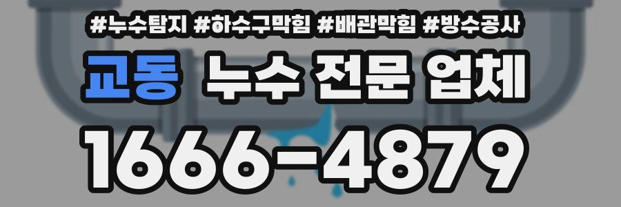 교동 누수 전문 업체