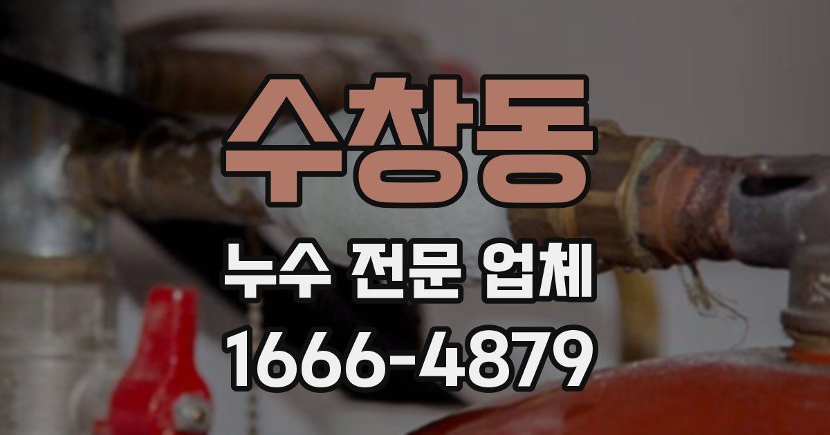 수창동 누수 전문 업체