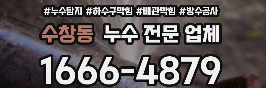 수창동 누수 전문 업체