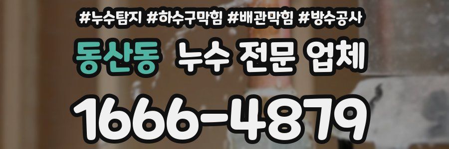 동산동 누수 전문 업체