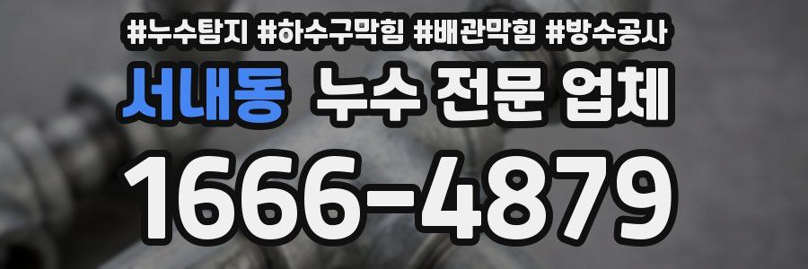 서내동 누수 전문 업체