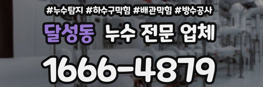 달성동 누수 전문 업체