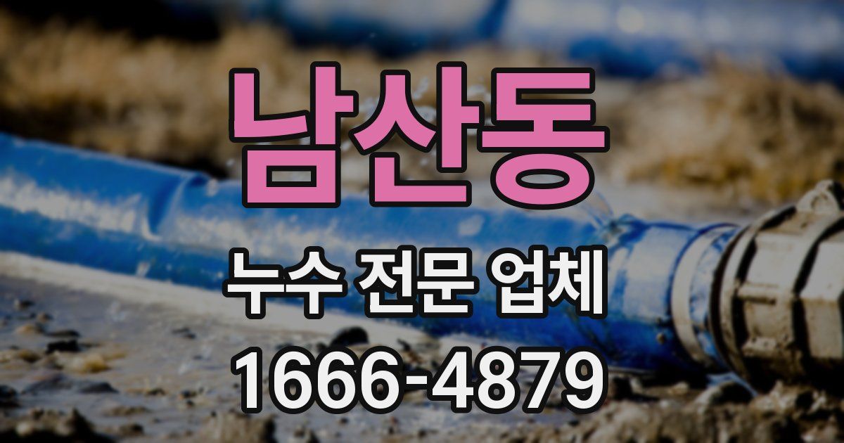 남산동 누수 전문 업체