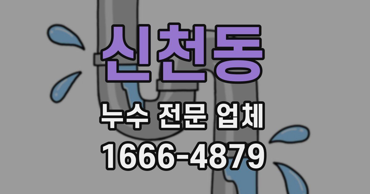 신천동 누수 전문 업체