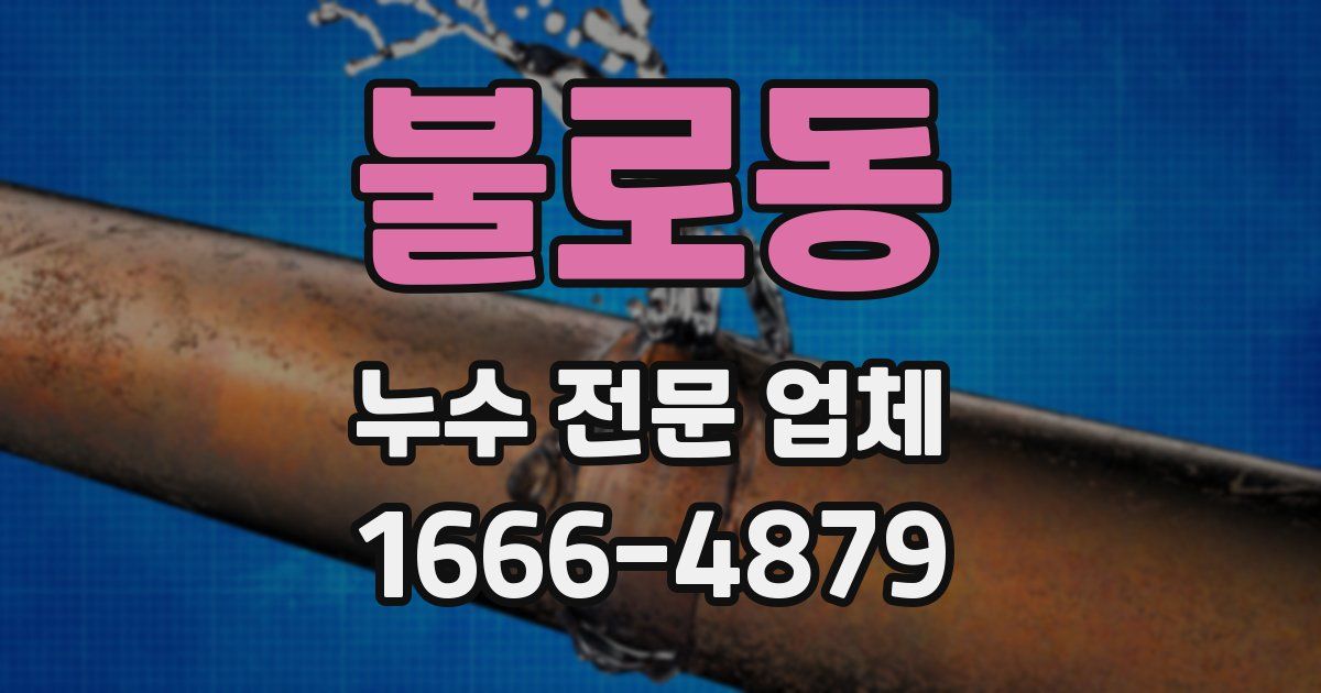 불로동 누수 전문 업체