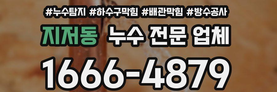 지저동 누수 전문 업체