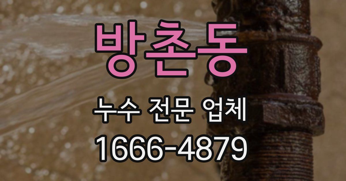 방촌동 누수 전문 업체