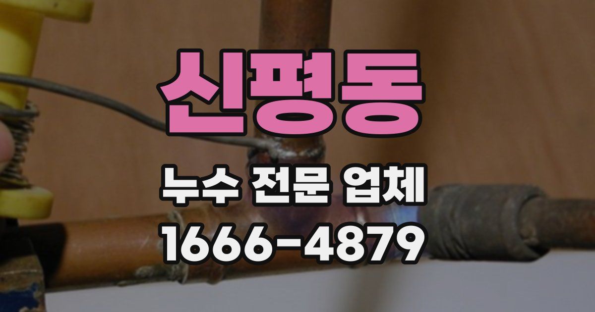 신평동 누수 전문 업체