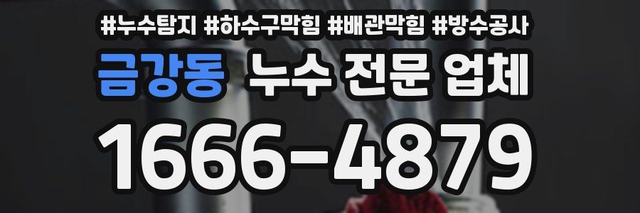 금강동 누수 전문 업체