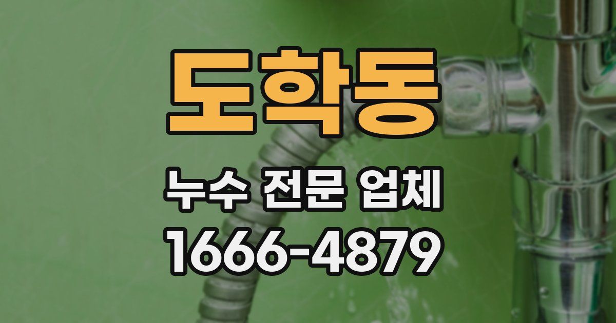 도학동 누수 전문 업체