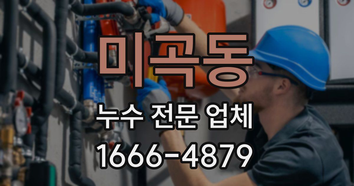 미곡동 누수 전문 업체