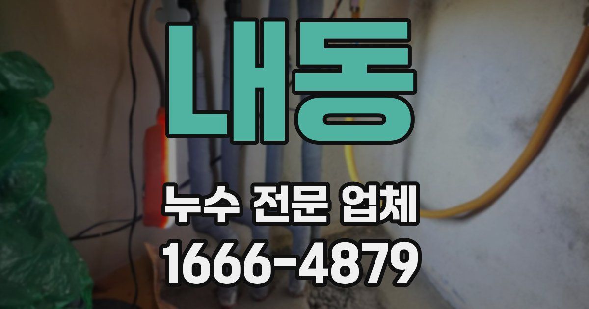내동 누수 전문 업체