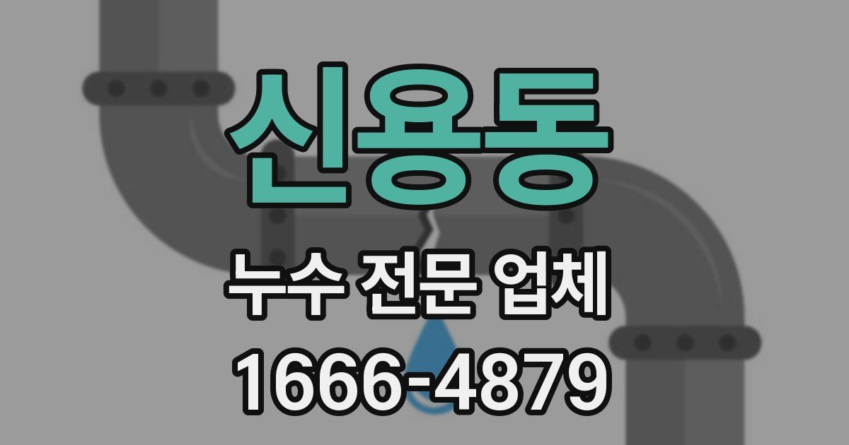 신용동 누수 전문 업체