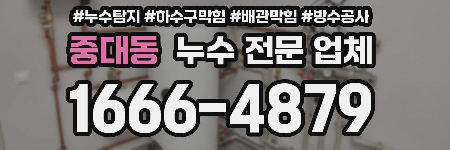 중대동 누수 전문 업체