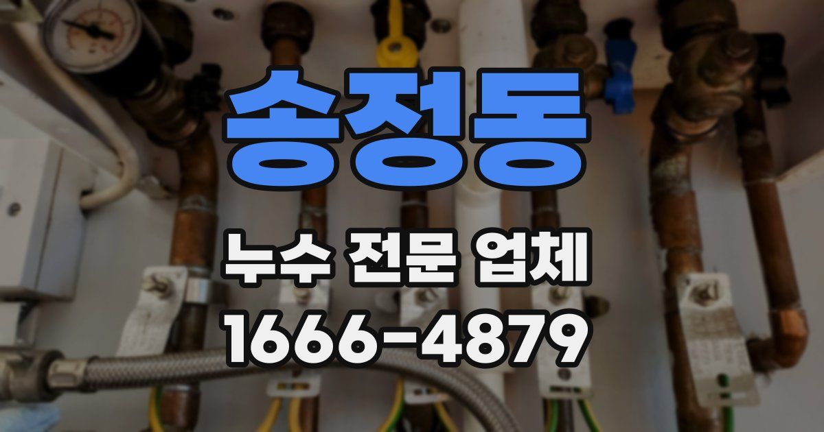 송정동 누수 전문 업체
