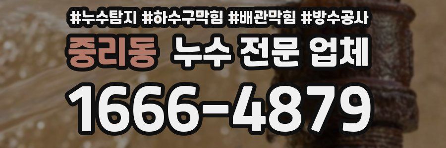 중리동 누수 전문 업체
