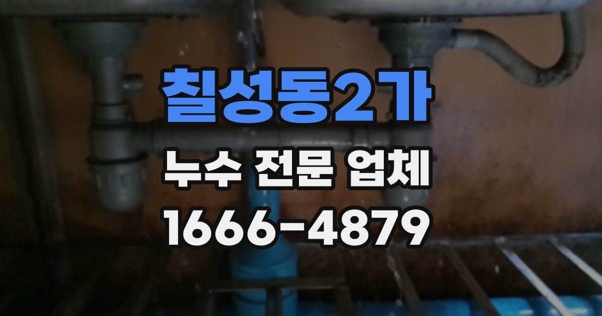 칠성동2가 누수 전문 업체