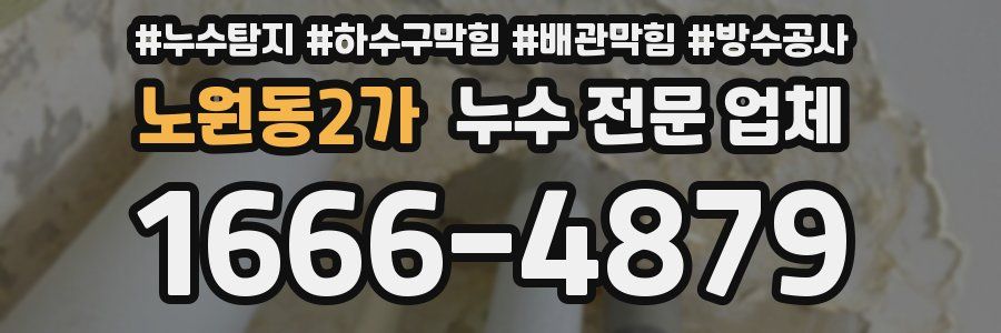 노원동2가 누수 전문 업체