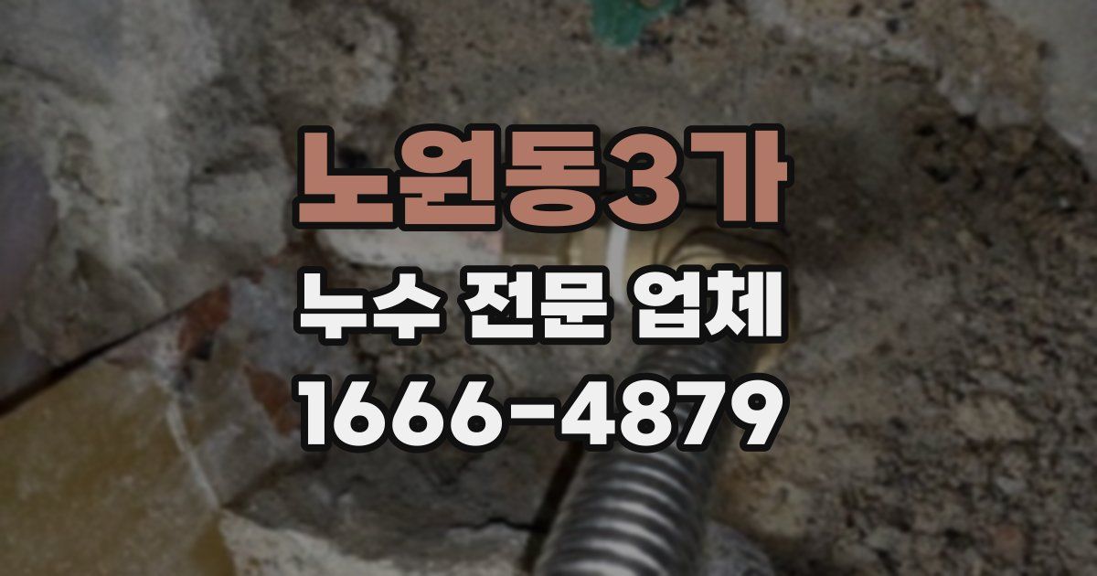 노원동3가 누수 전문 업체