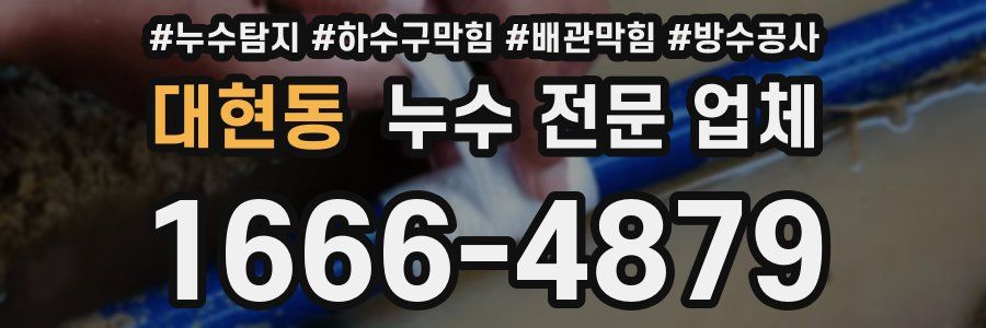 대현동 누수 전문 업체
