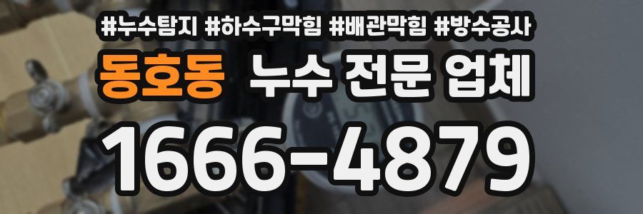 동호동 누수 전문 업체