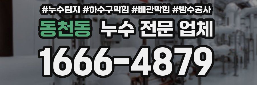 동천동 누수 전문 업체